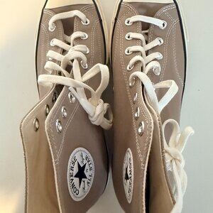 Converse Chuck Taylor All Star High Top Sneakers Taupe Unisex Mens 10 Womens 12